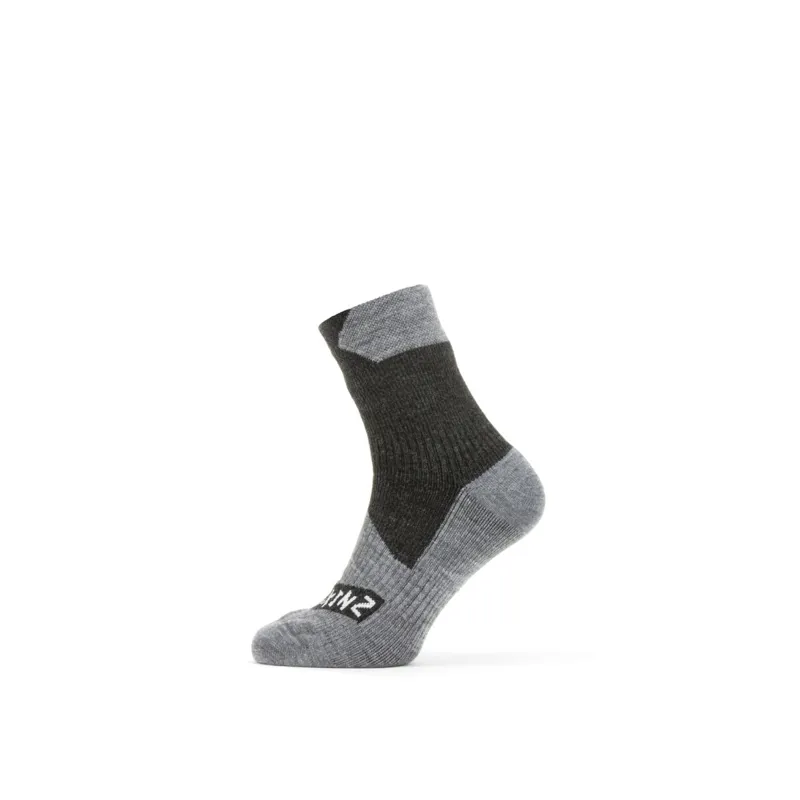 Seal Skinz Waterproof All Weather Ankle Sock in Black/Grey